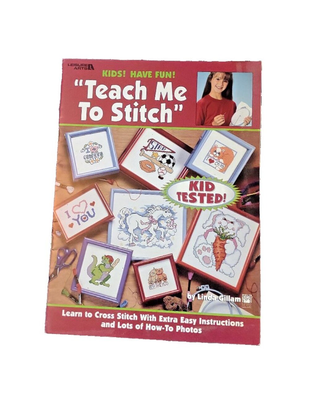 Teach Me To Stitch Cross Stitch Booklet Linda Gillum Leisure Arts 2615 Kids OOP
